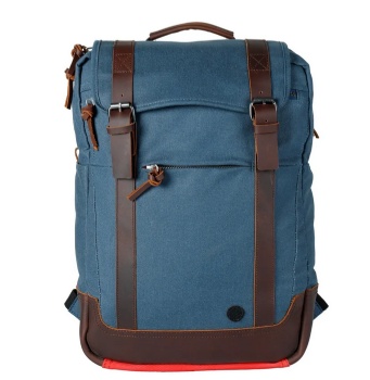 Washed Canvas Leather Compartment Tablet Man Backpack